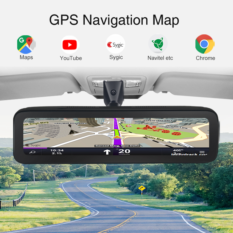 Espejo retrovisor táctil para  - Dash Cam Rear View Mirror 12 Inch reseña y precio