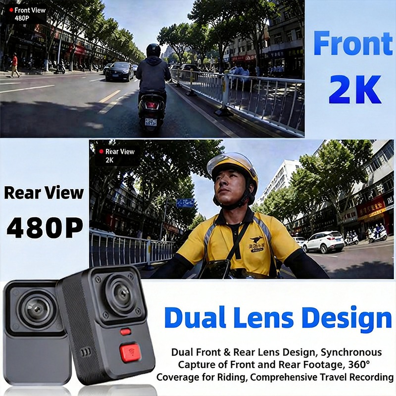 Cámara de tablero con doble le - Dash Cam 2K Dual Lens reseña y precio