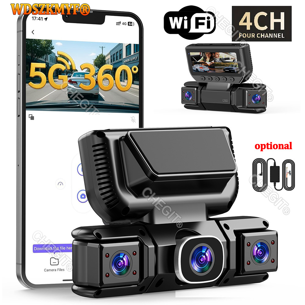 Nuevo WIFI 4 canales 360 grado - Dash Cam 360 Degree Panoramic reseña y precio