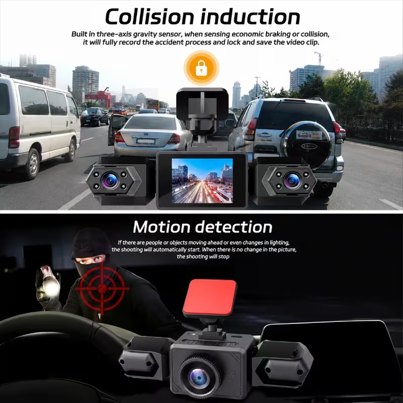 Cámara de tablero de 3/4 canal - Dash Cam 3 Channel 1080P reseña y precio