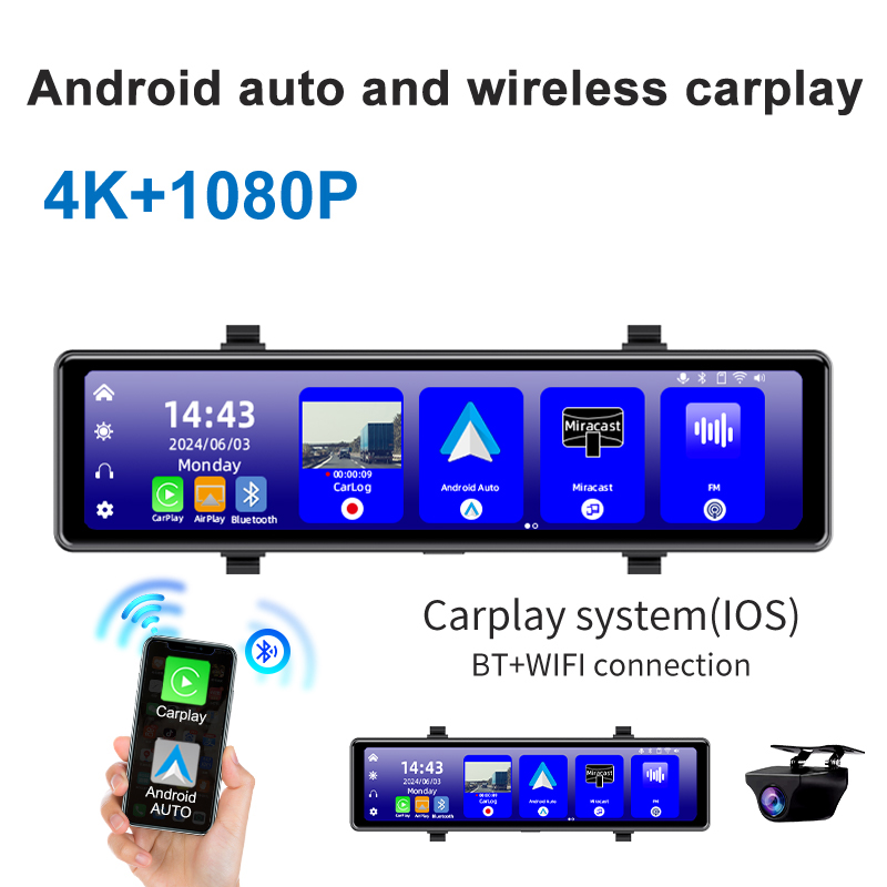 Cámara de Coche Acceo 4K con E - Dash Cam Rear View Mirror 12 Inch reseña y precio