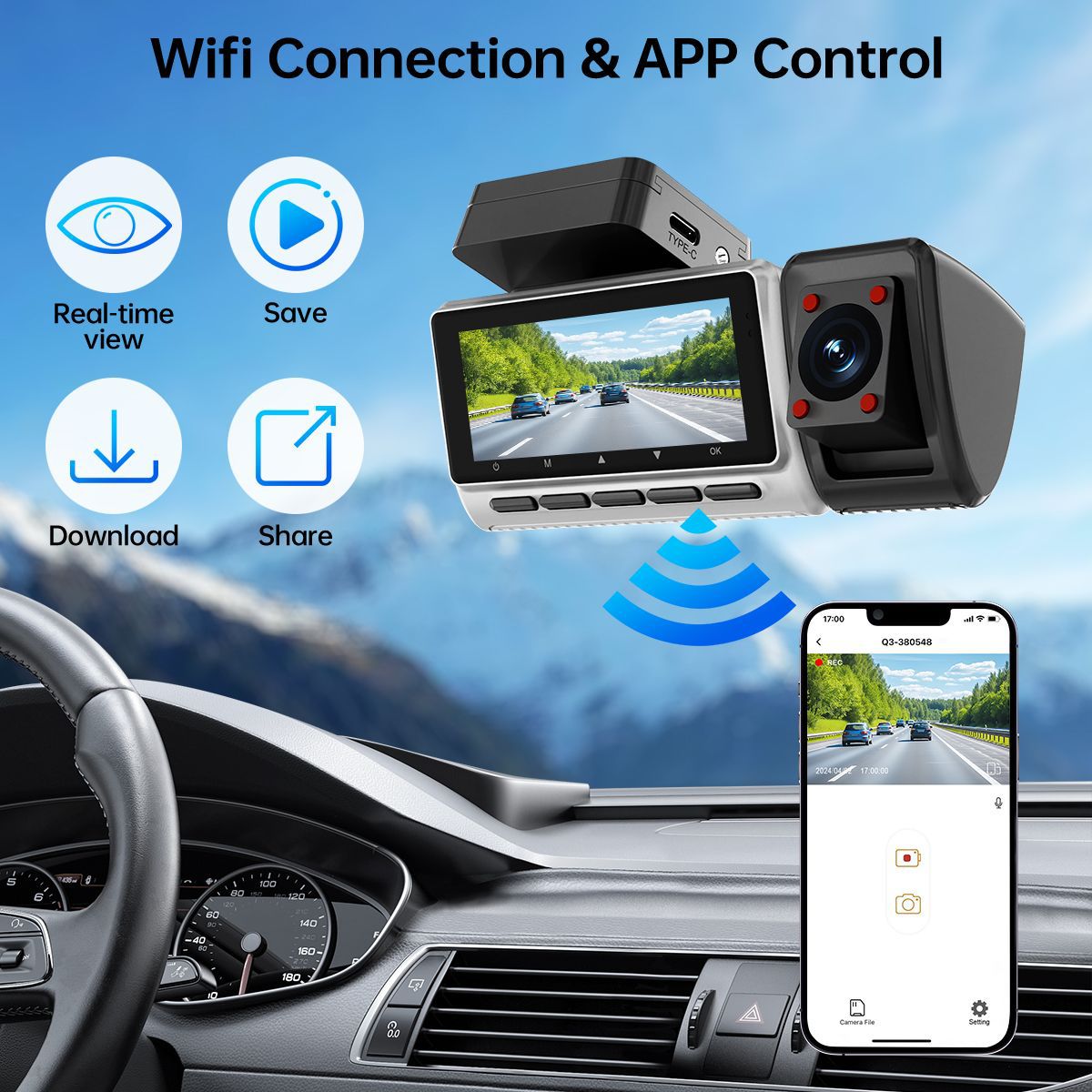 Nueva Dashcam GPS HD con Visió - Dash Cam 360 Degree Panoramic reseña y precio