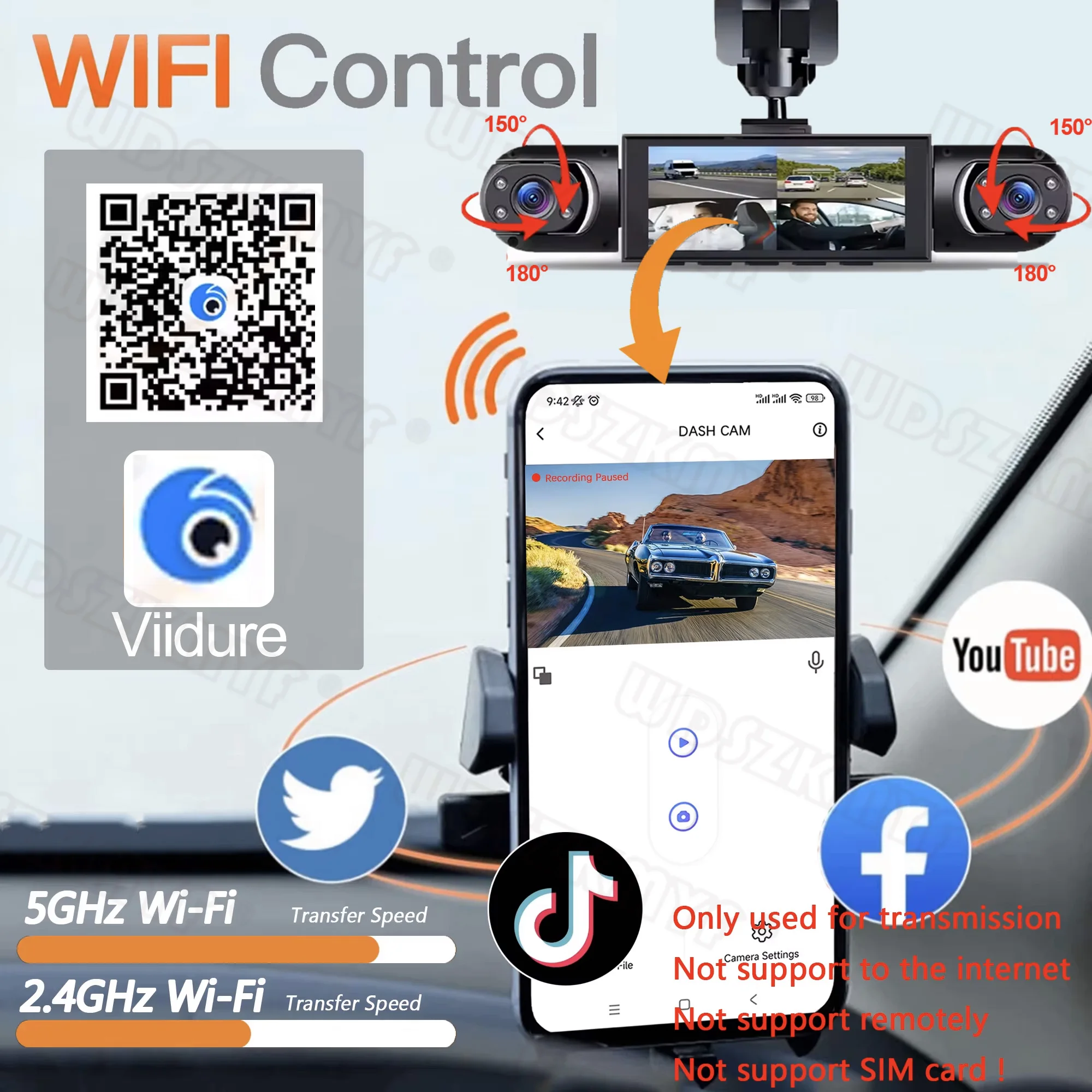 Cámara DVR para coche con 4 le - Dash Cam 360 Degree Panoramic reseña y precio