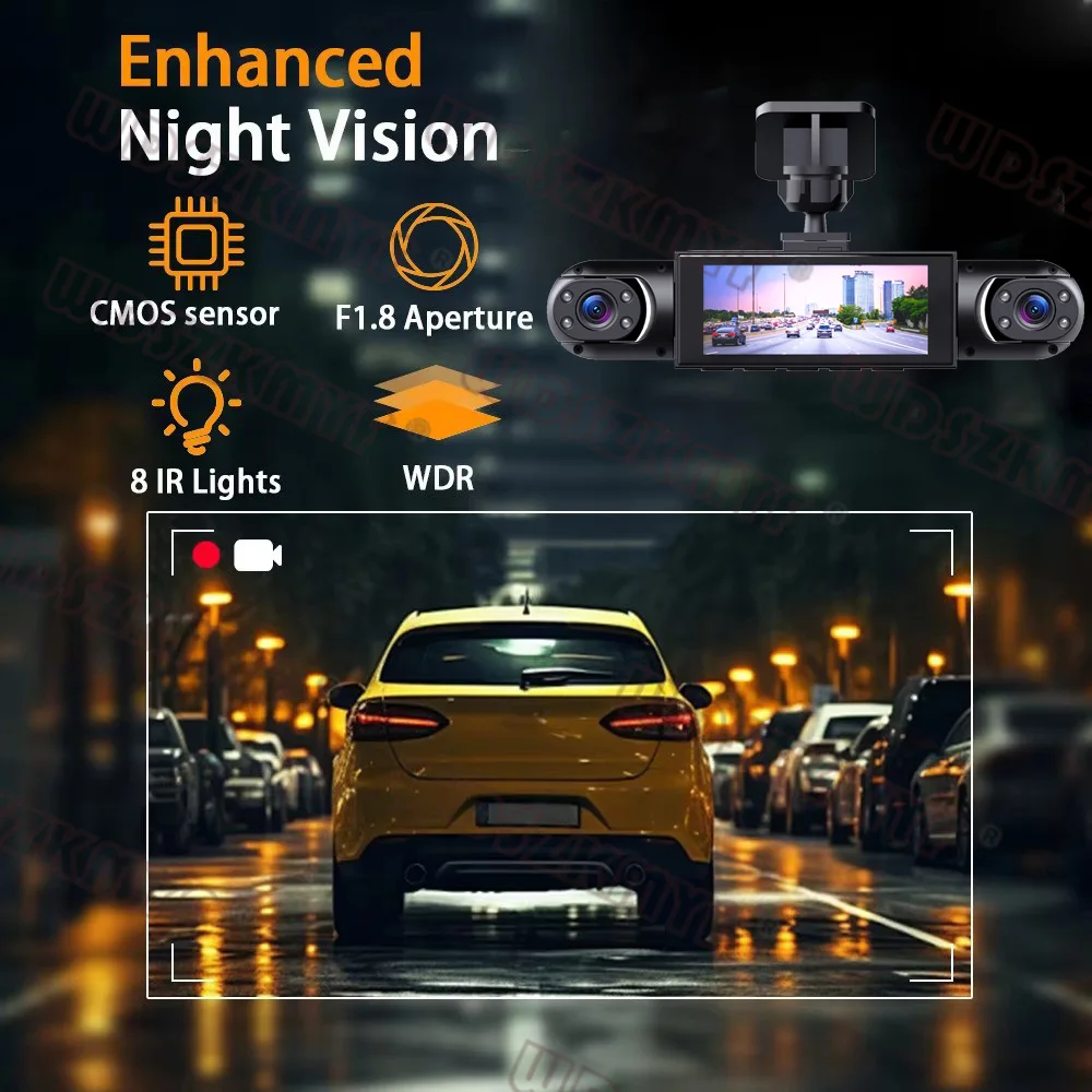 Cámara DVR para coche con 4 le - Dash Cam 360 Degree Panoramic reseña y precio