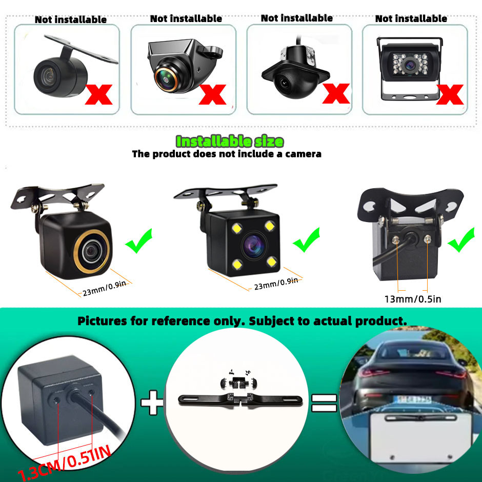 QXNY Soporte de matrícula para - Dash Cam Mirror Backup Camera reseña y precio