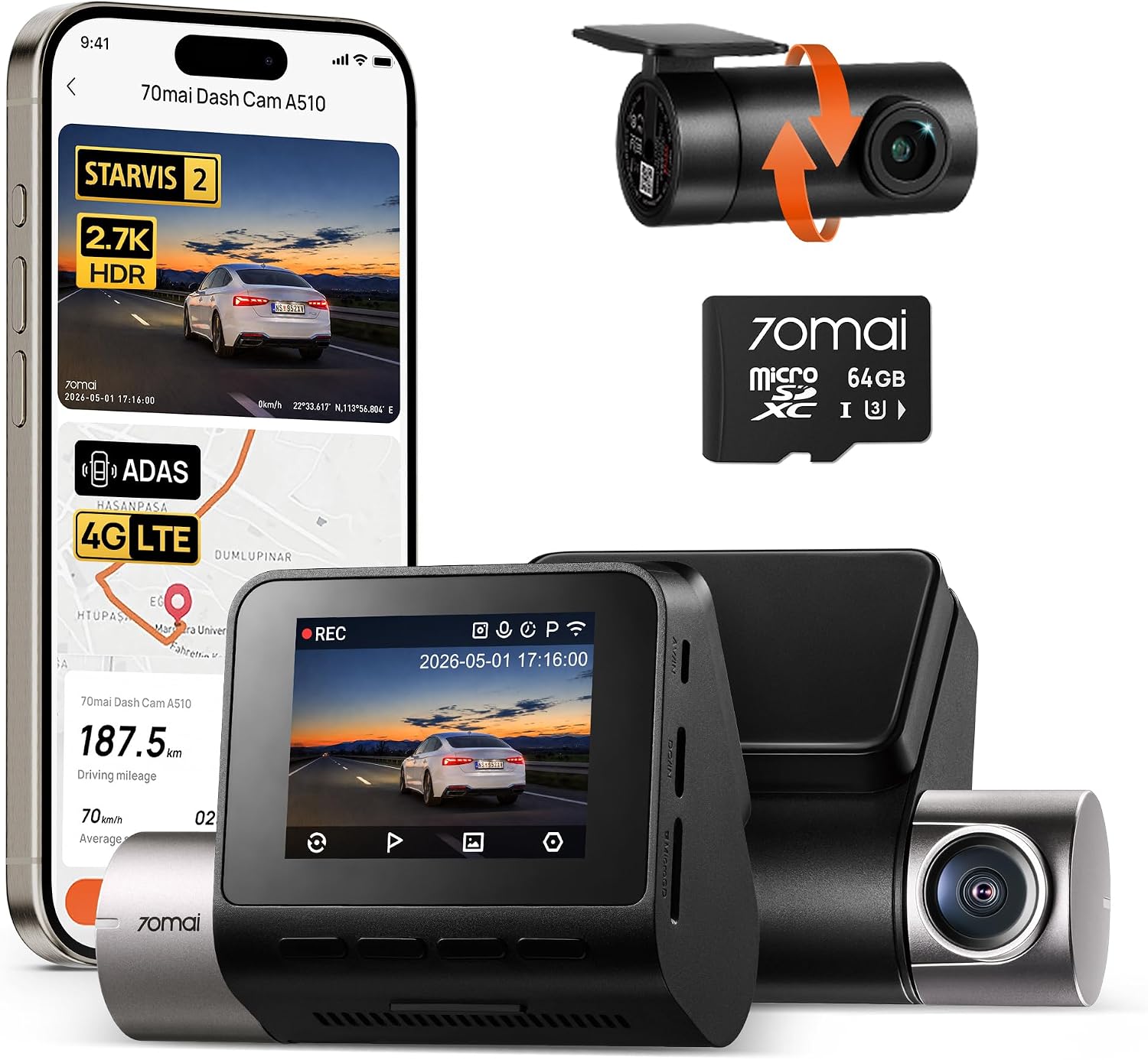 Cámara de Doble Lente 1944P 10 - Dual Dash Cam With Gps Wifi reseña y precio