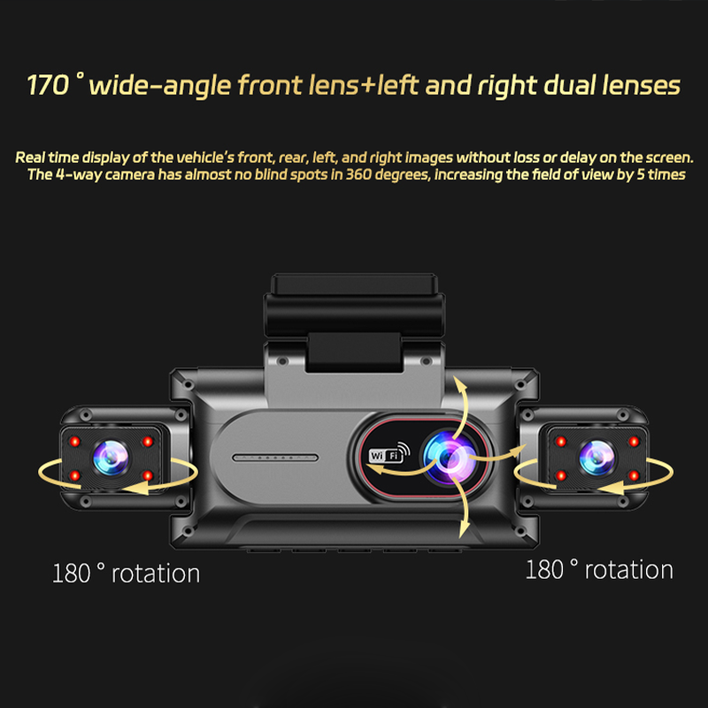 Cámara para Coche de 4 Canales - Dash Cam Night Vision Infrared reseña y precio