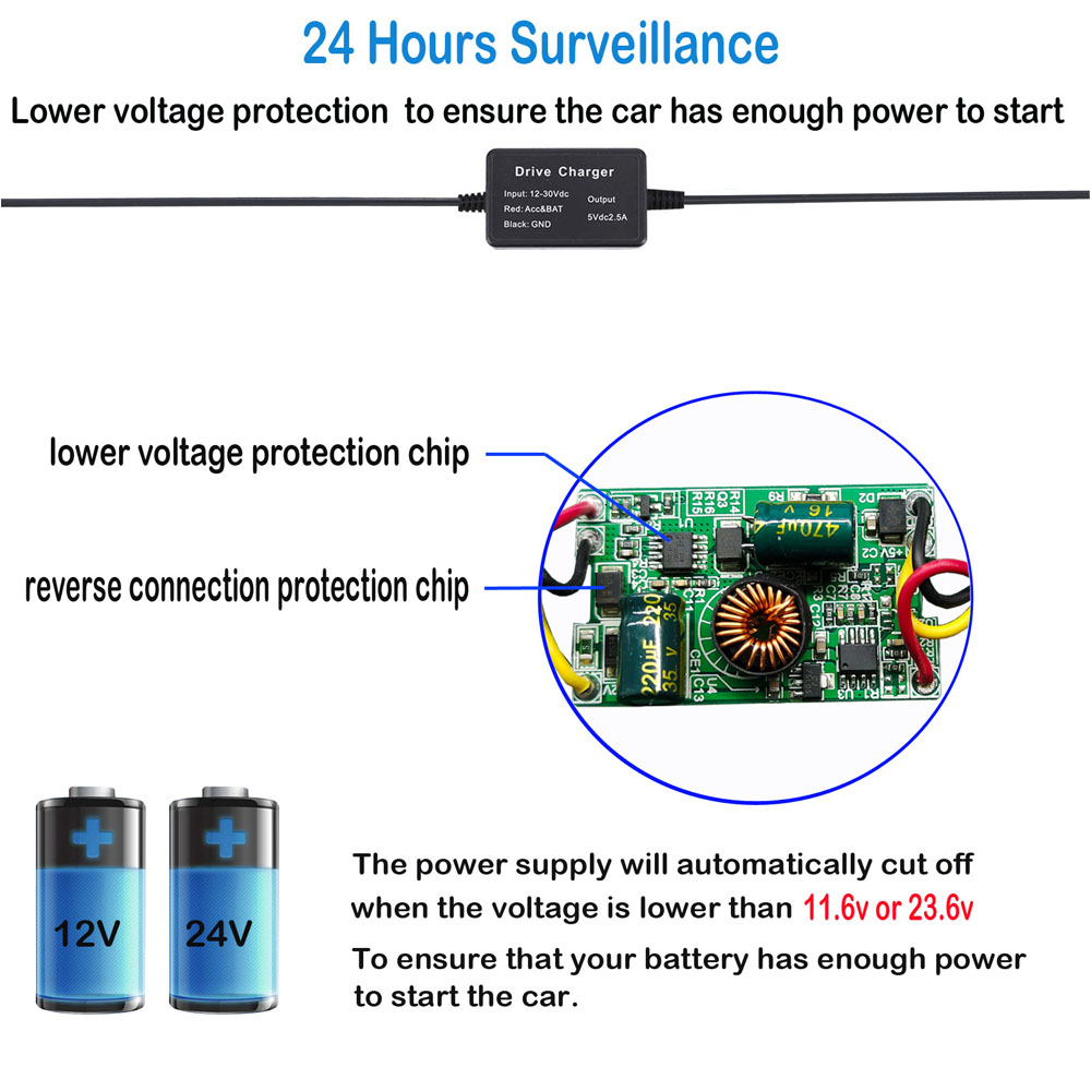 Para DDPAI Mini 5 12/24V tipo  - Dash Cam Hardwire Kit reseña y precio
