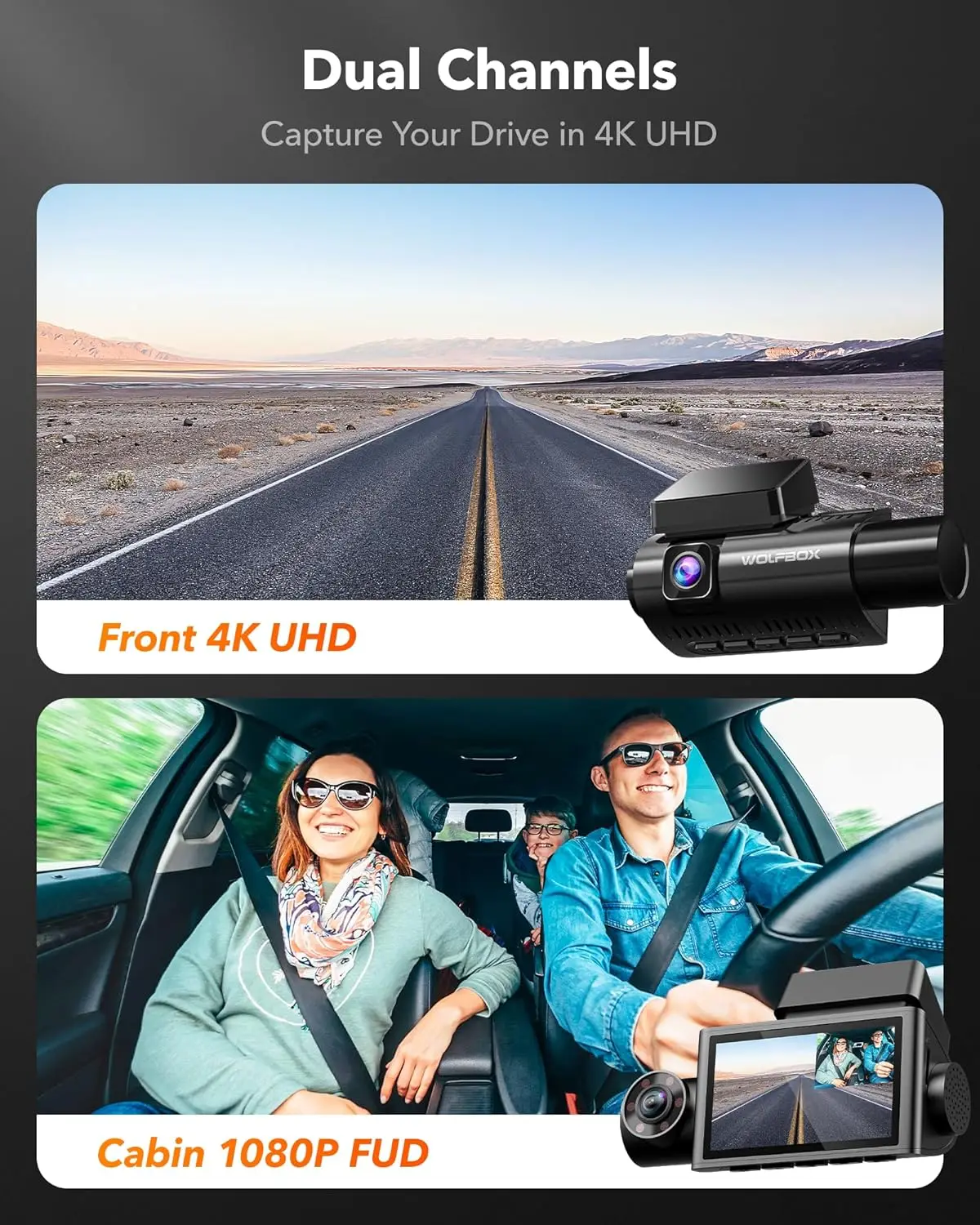 Wolfbox I07 Cámara Delantera e - Dash Cam 3 Channel 1080P reseña y precio