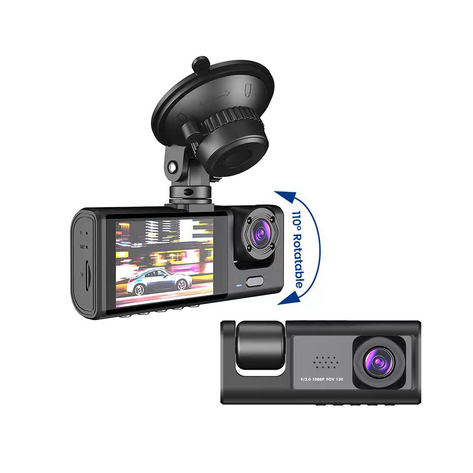 Cámara DVR para Auto de 3 Cana - Dash Cam 3 Channel 1080P reseña y precio