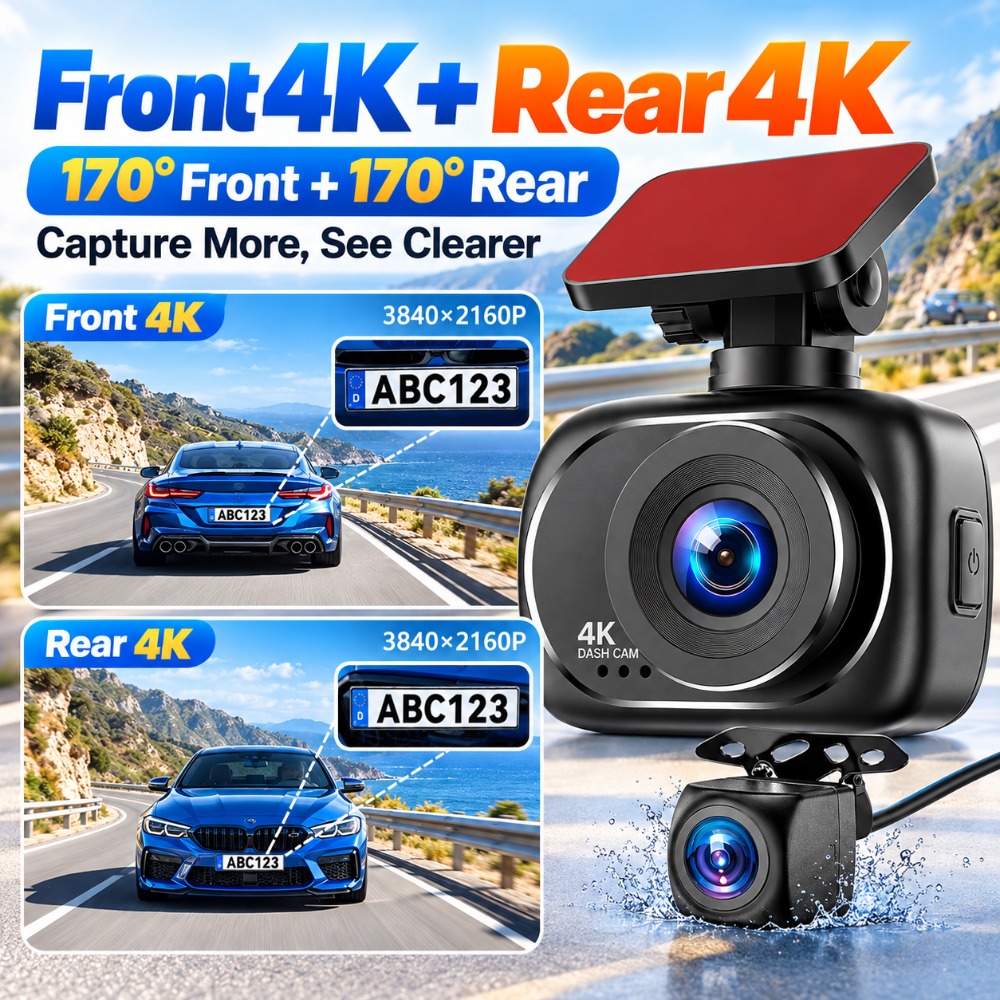 Cámara para coche 4K con graba - Dual Dash Cam With Gps Wifi reseña y precio