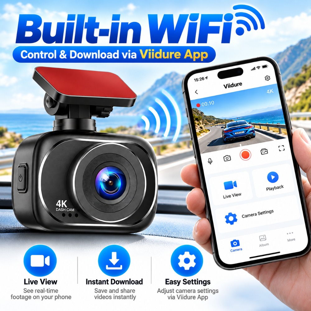 Cámara para coche 4K con graba - Dual Dash Cam With Gps Wifi reseña y precio