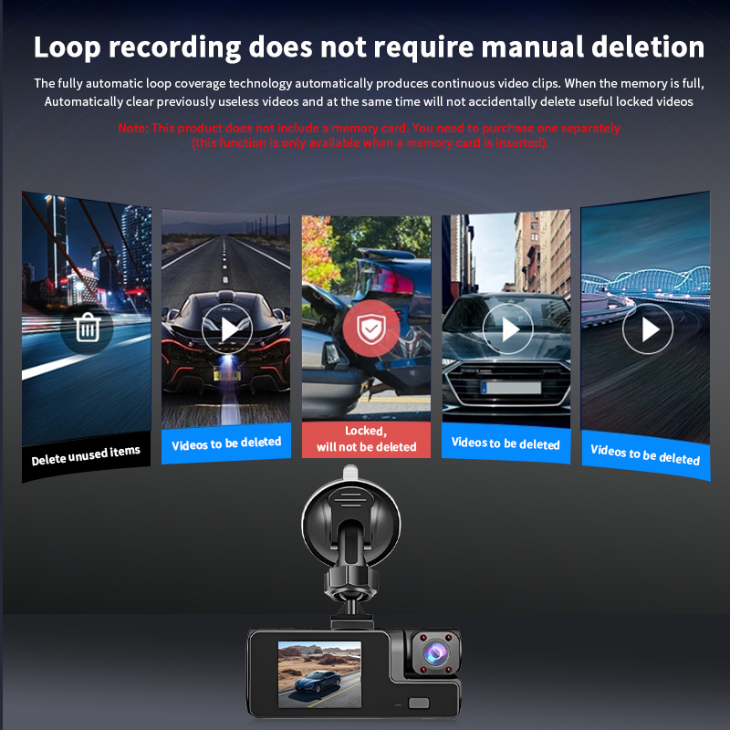 Cámara para Auto DVR de 3 Lent - Dash Cam Night Vision Infrared reseña y precio