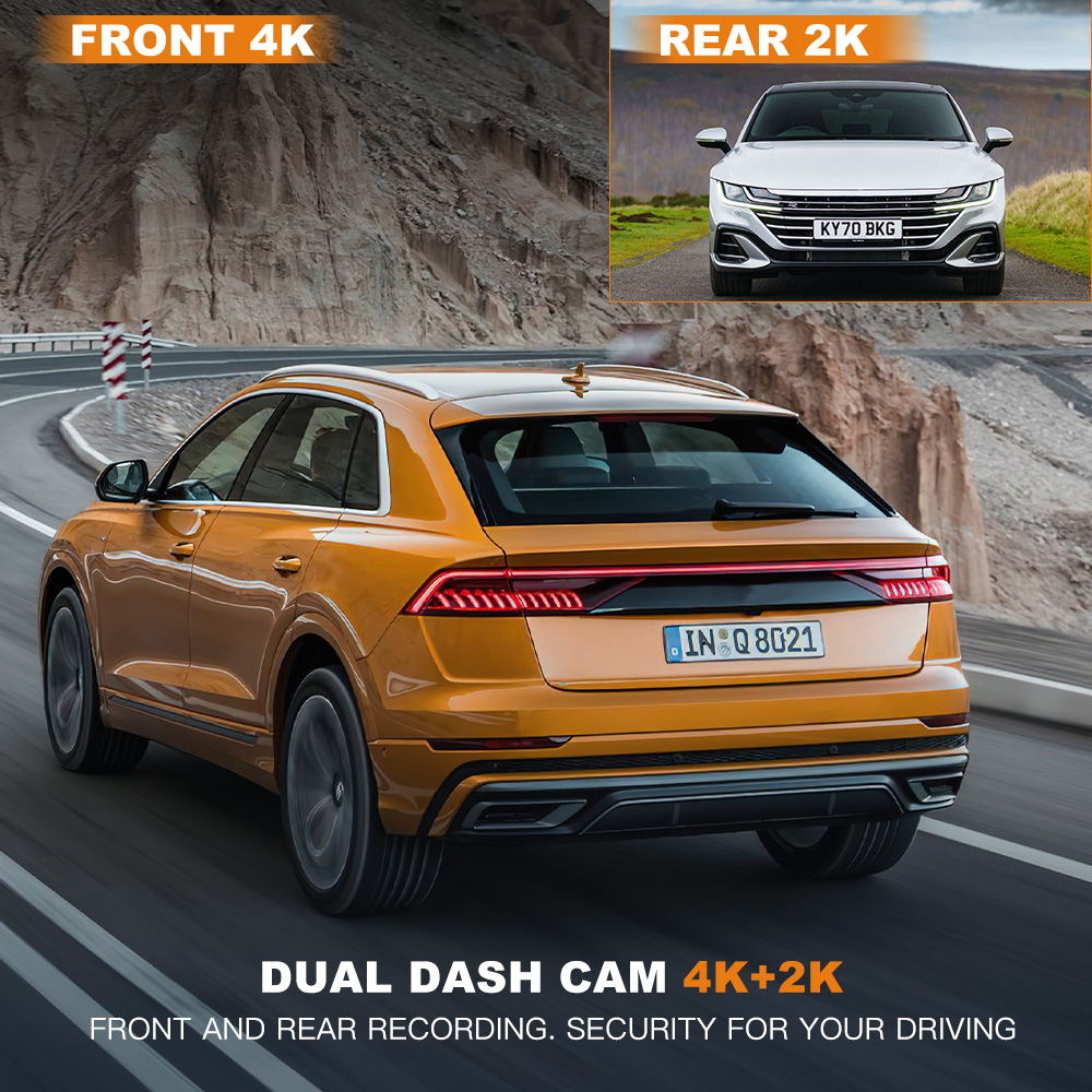 Cámara para Auto Dual 4K+1080P - Dual Dash Cam With Gps Wifi reseña y precio