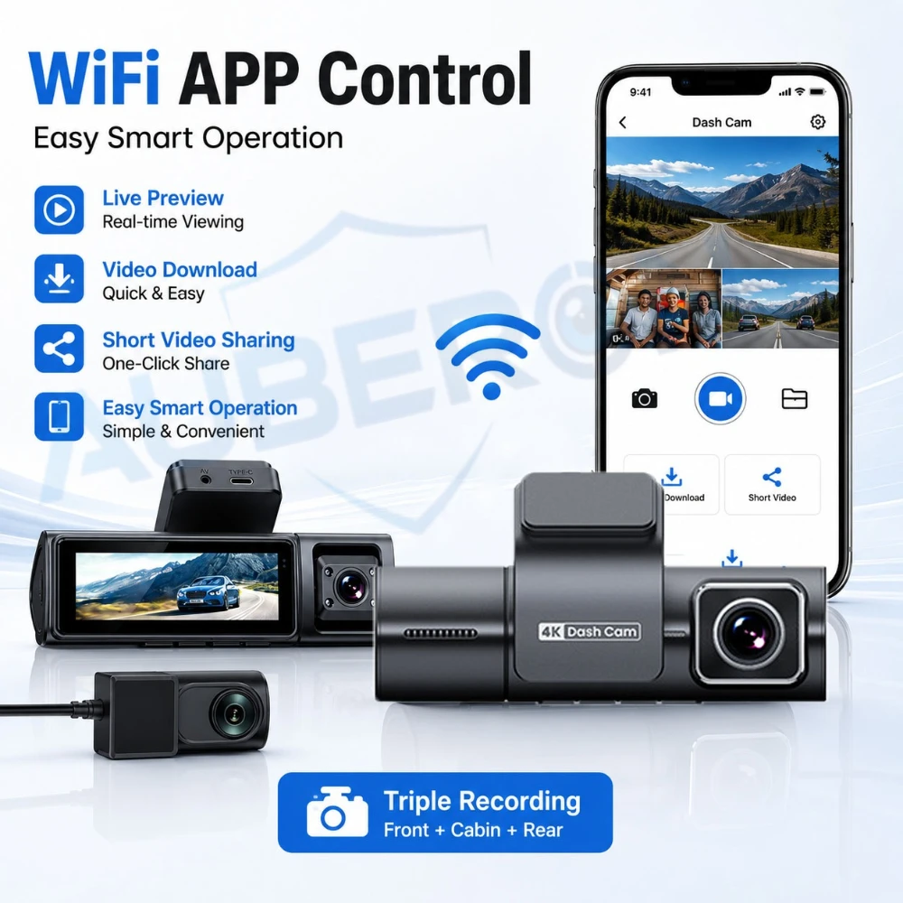 Cámara para Coche de 3 Canales - Dash Cam 3 Channel 1080P reseña y precio