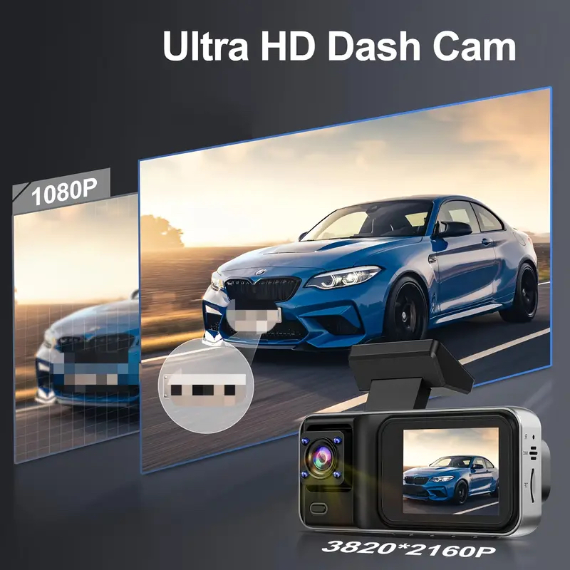 Cámara de salpicadero de 3 can - Dash Cam 3 Channel 1080P reseña y precio